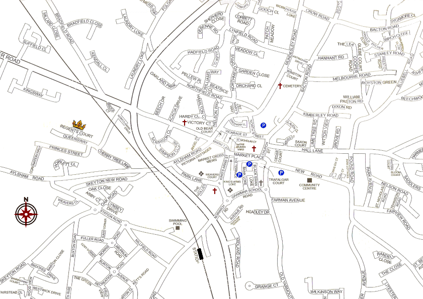 Map of North Walsham